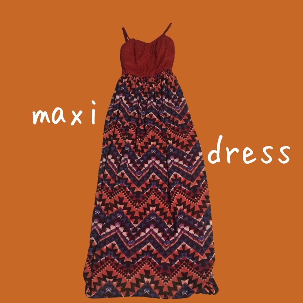 Aztec Design Maxi Dress